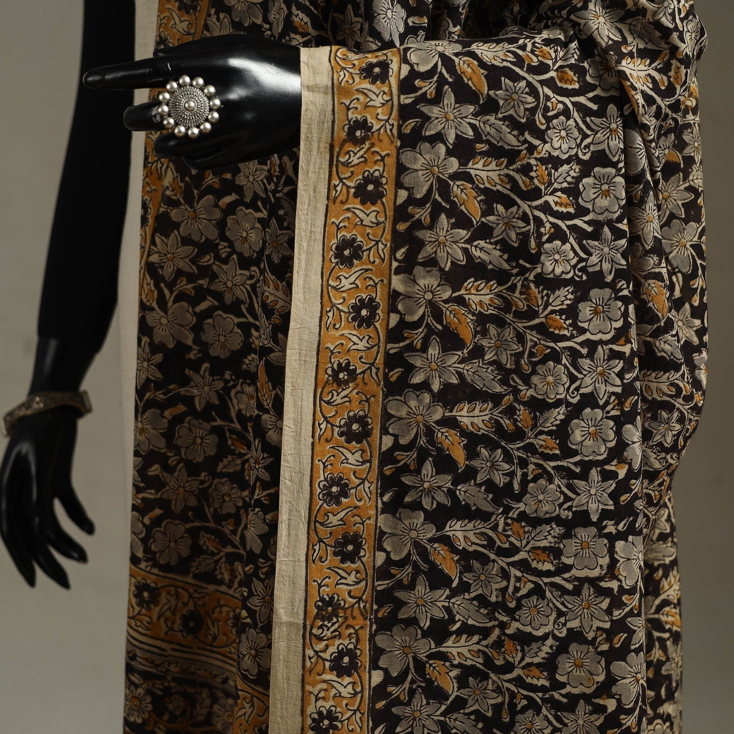 Pedana natural dyed cotton kalamkari dupatta 05