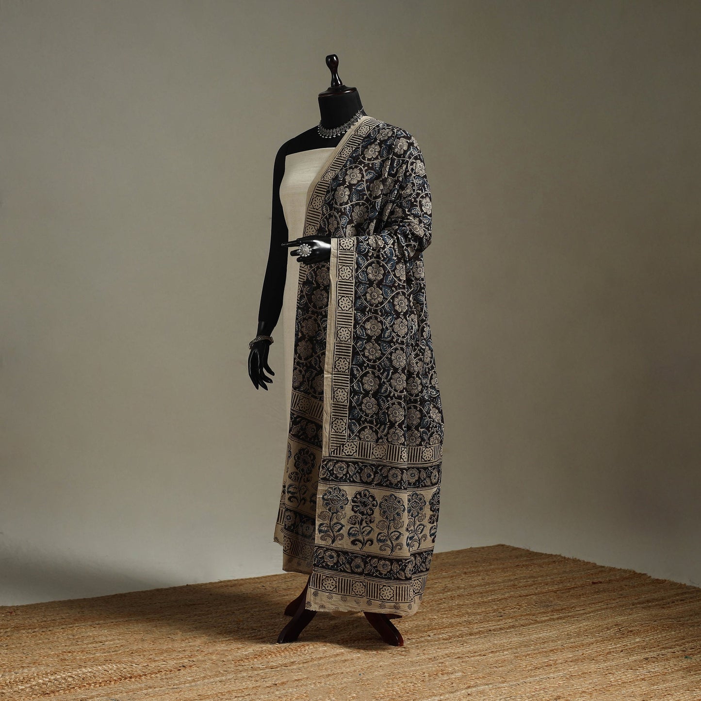 Pedana natural dyed cotton kalamkari dupatta 06