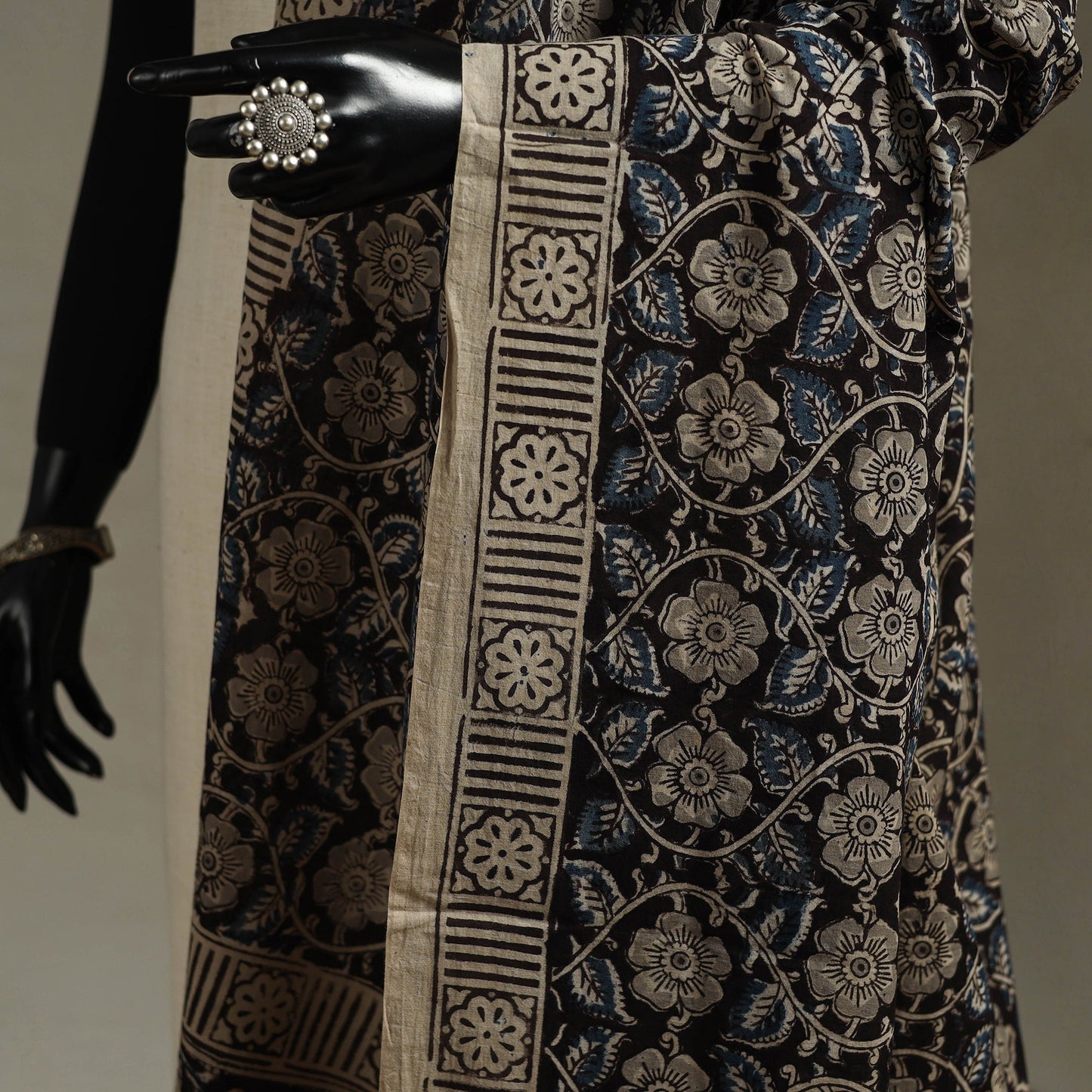 Pedana natural dyed cotton kalamkari dupatta 06