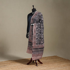 Black - pedana natural dyed cotton kalamkari dupatta 07