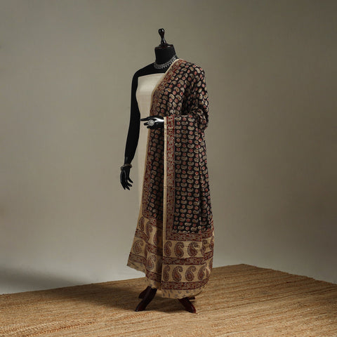 Pedana natural dyed cotton kalamkari dupatta 09