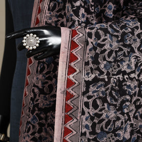 Black - pedana natural dyed cotton kalamkari dupatta 11