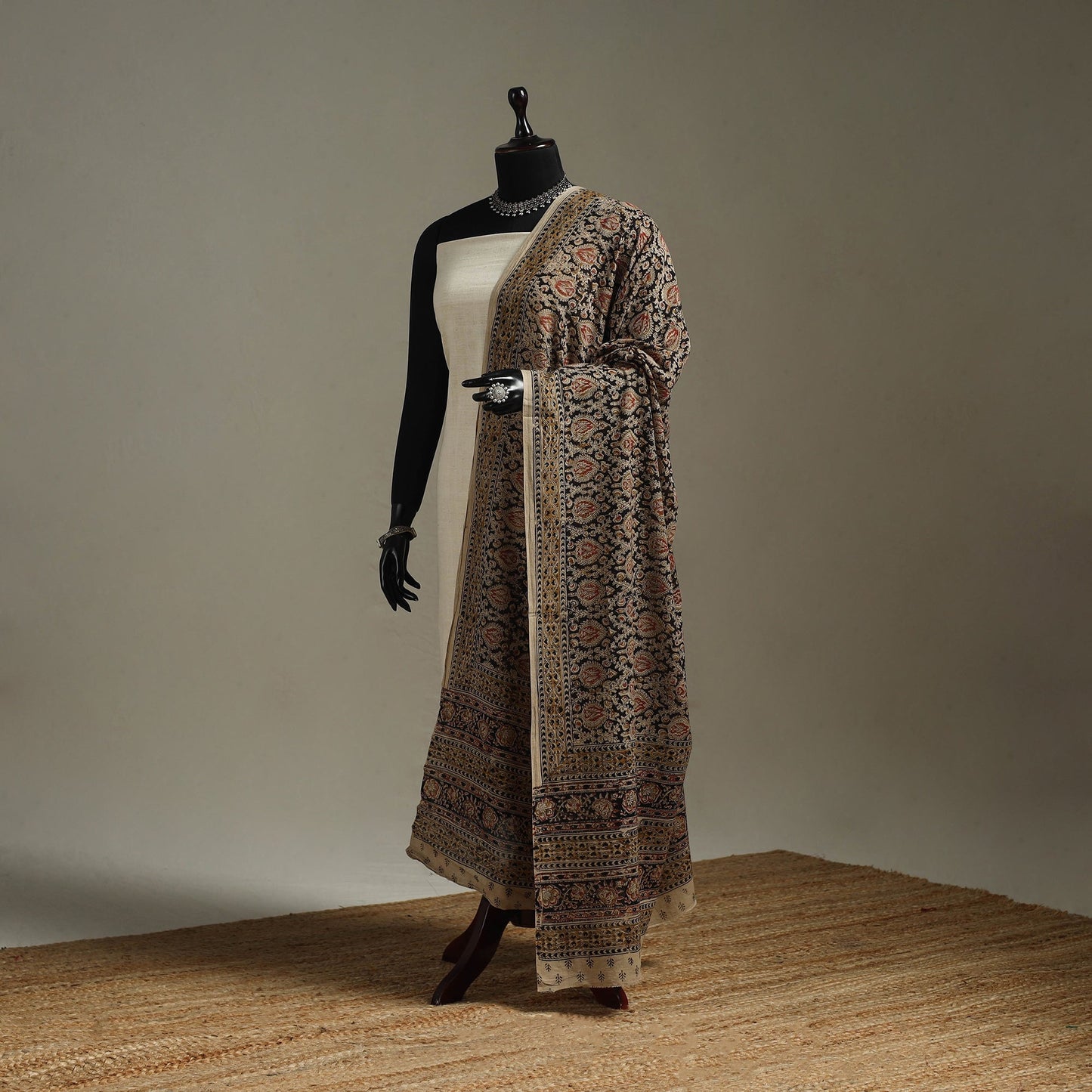 Pedana natural dyed cotton kalamkari dupatta 13