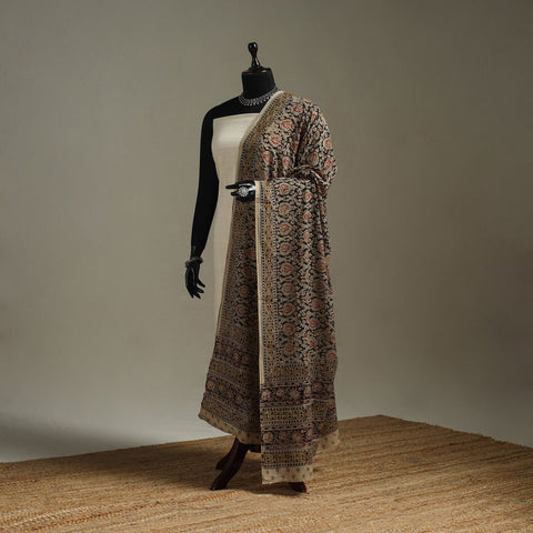 Pedana natural dyed cotton kalamkari dupatta 13