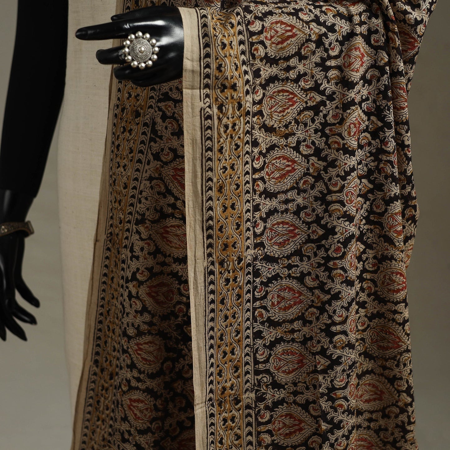 Pedana natural dyed cotton kalamkari dupatta 13
