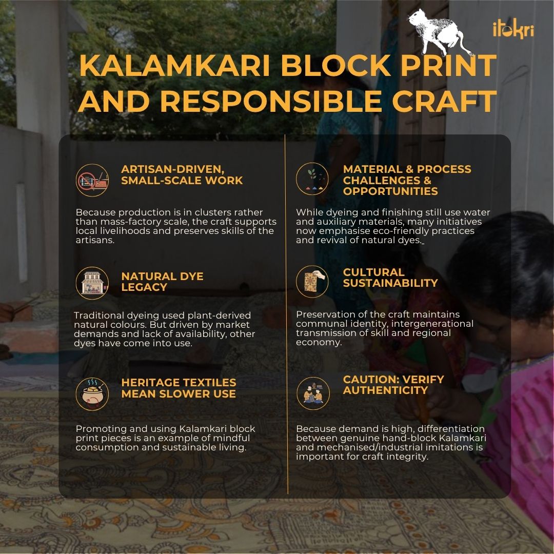 Pedana natural dyed cotton kalamkari dupatta 13