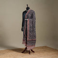 Black - pedana natural dyed cotton kalamkari dupatta 20