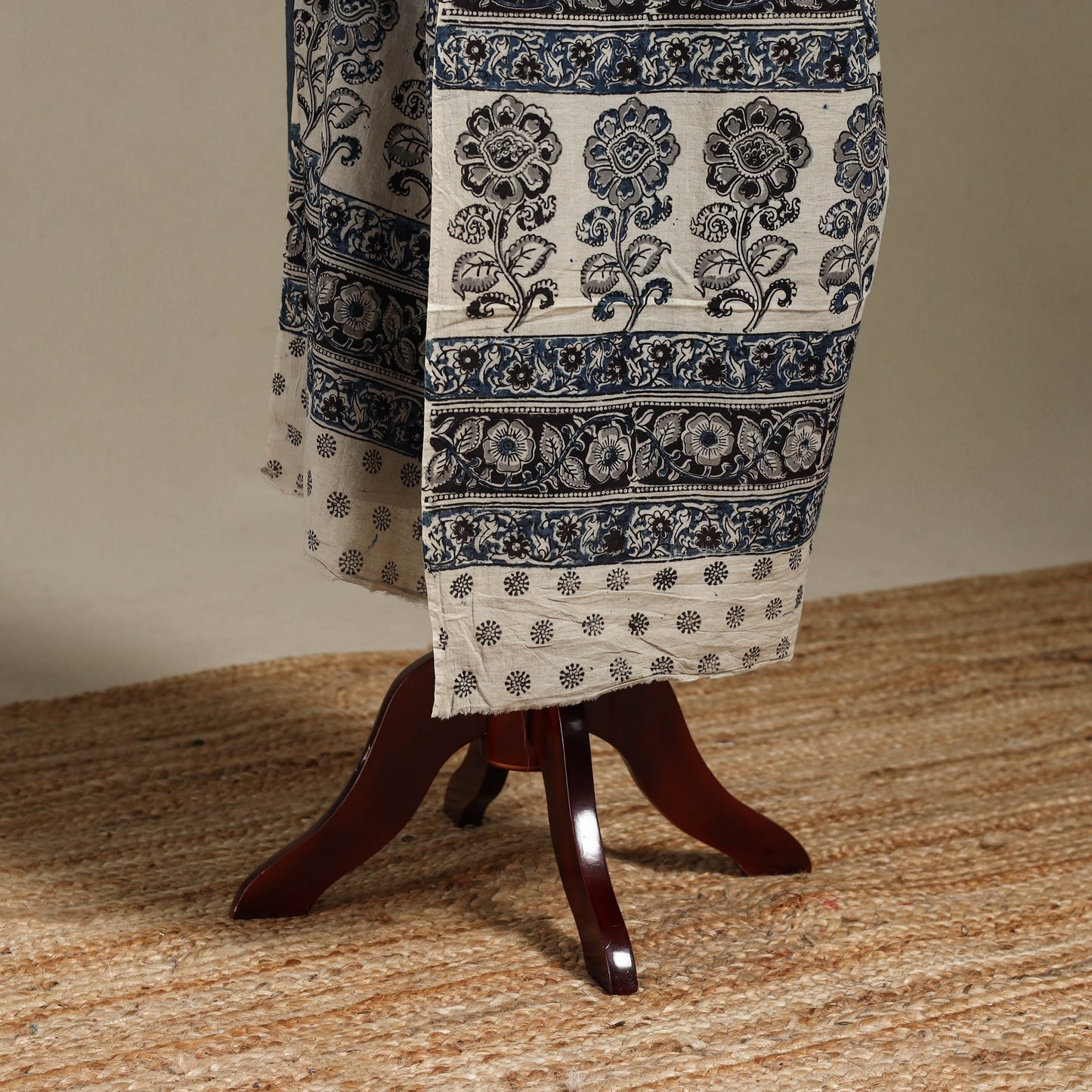 Black - pedana natural dyed cotton kalamkari dupatta 23