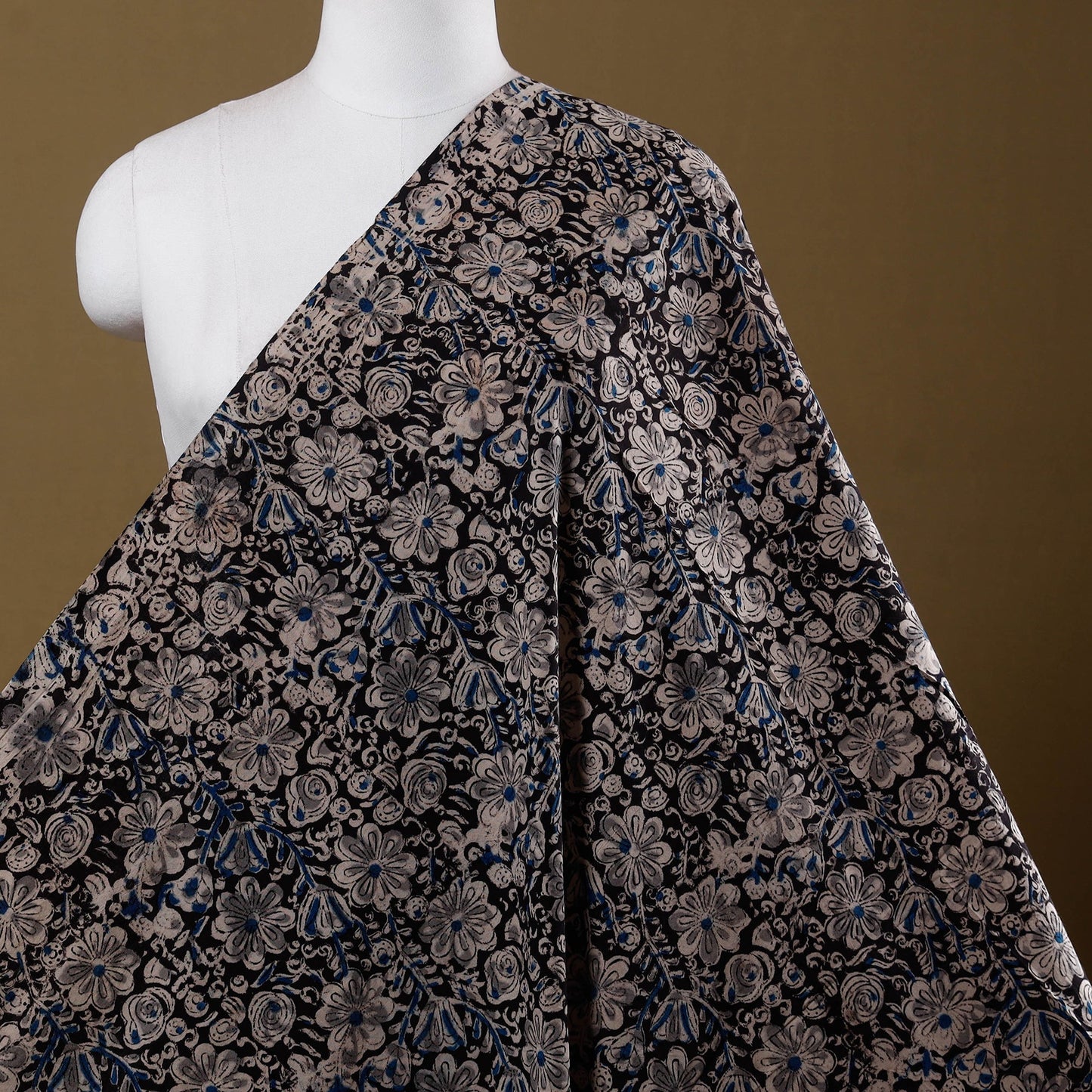 Pedana natural dyed cotton kalamkari fabric 07 - handcrafted