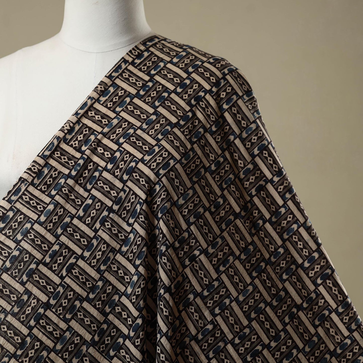 Pedana natural dyed cotton kalamkari fabric 08 - handcrafted