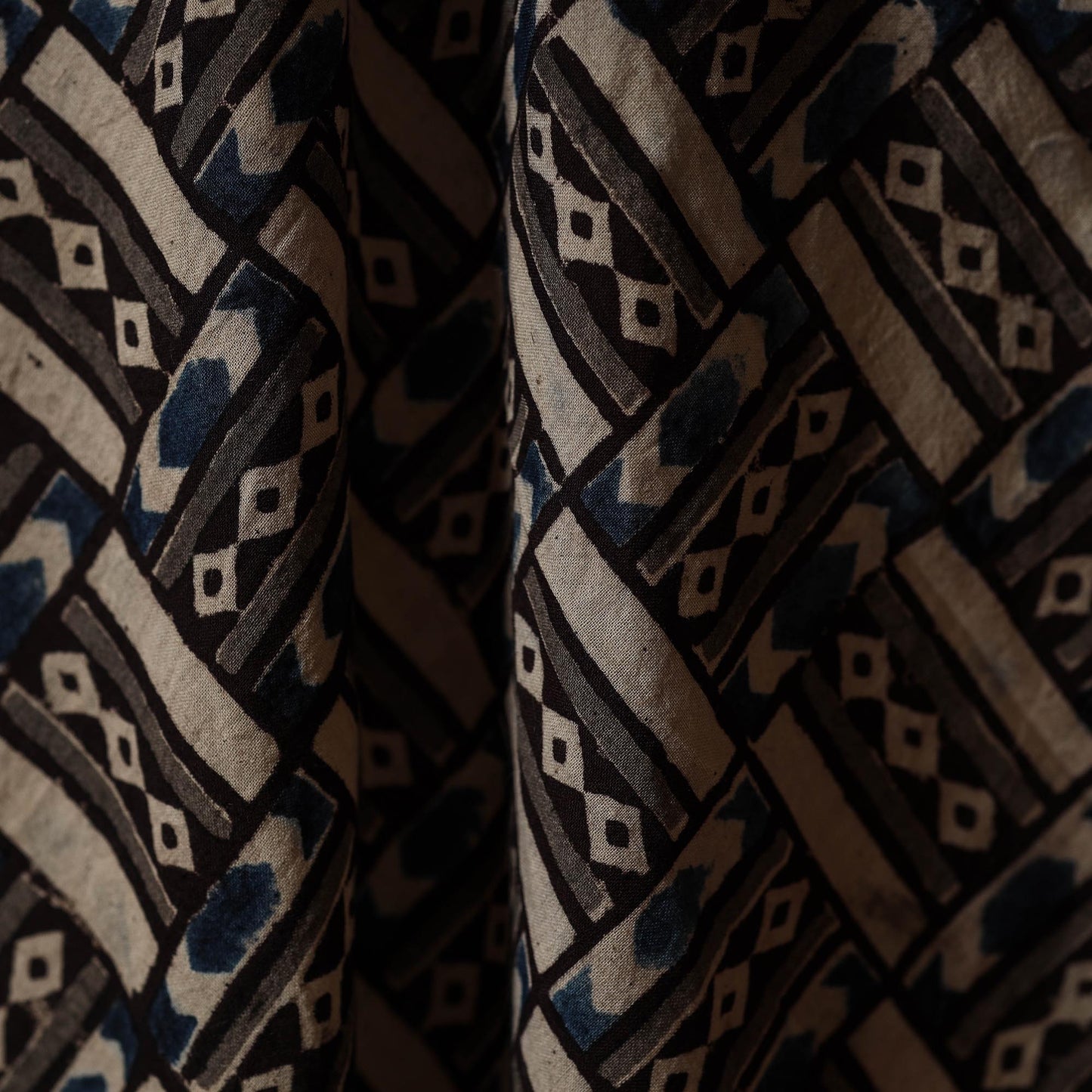 Pedana natural dyed cotton kalamkari fabric 08 - handcrafted