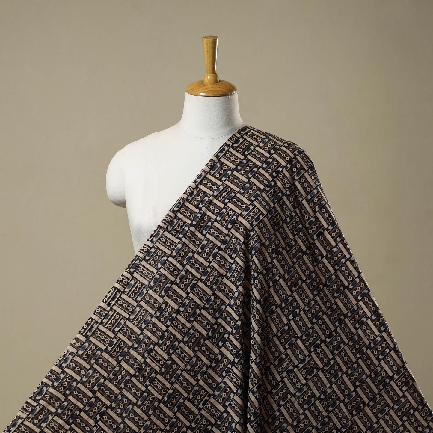 Pedana natural dyed cotton kalamkari fabric 08 - handcrafted