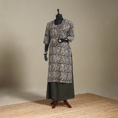 Black - pedana natural dyed cotton straight pintuck