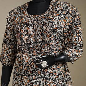 Black - pedana natural dyed cotton straight pintuck