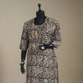 Black - pedana natural dyed cotton straight pintuck