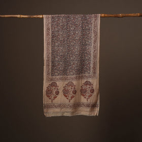 Pedana natural dyed hand wool kalamkari stole 01