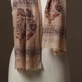 Pedana natural dyed hand wool kalamkari stole 01