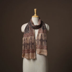 Pedana natural dyed hand wool kalamkari stole 12