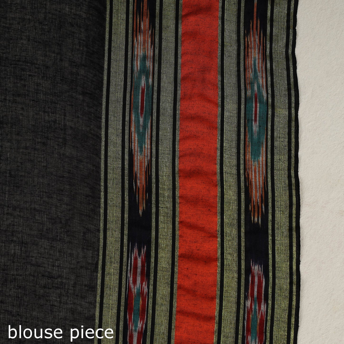 Black - Phulia Handloom Cotton Saree with Thread Buti 16