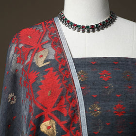 Phulia jamdani silk cotton 2pc unstitched dress material 08