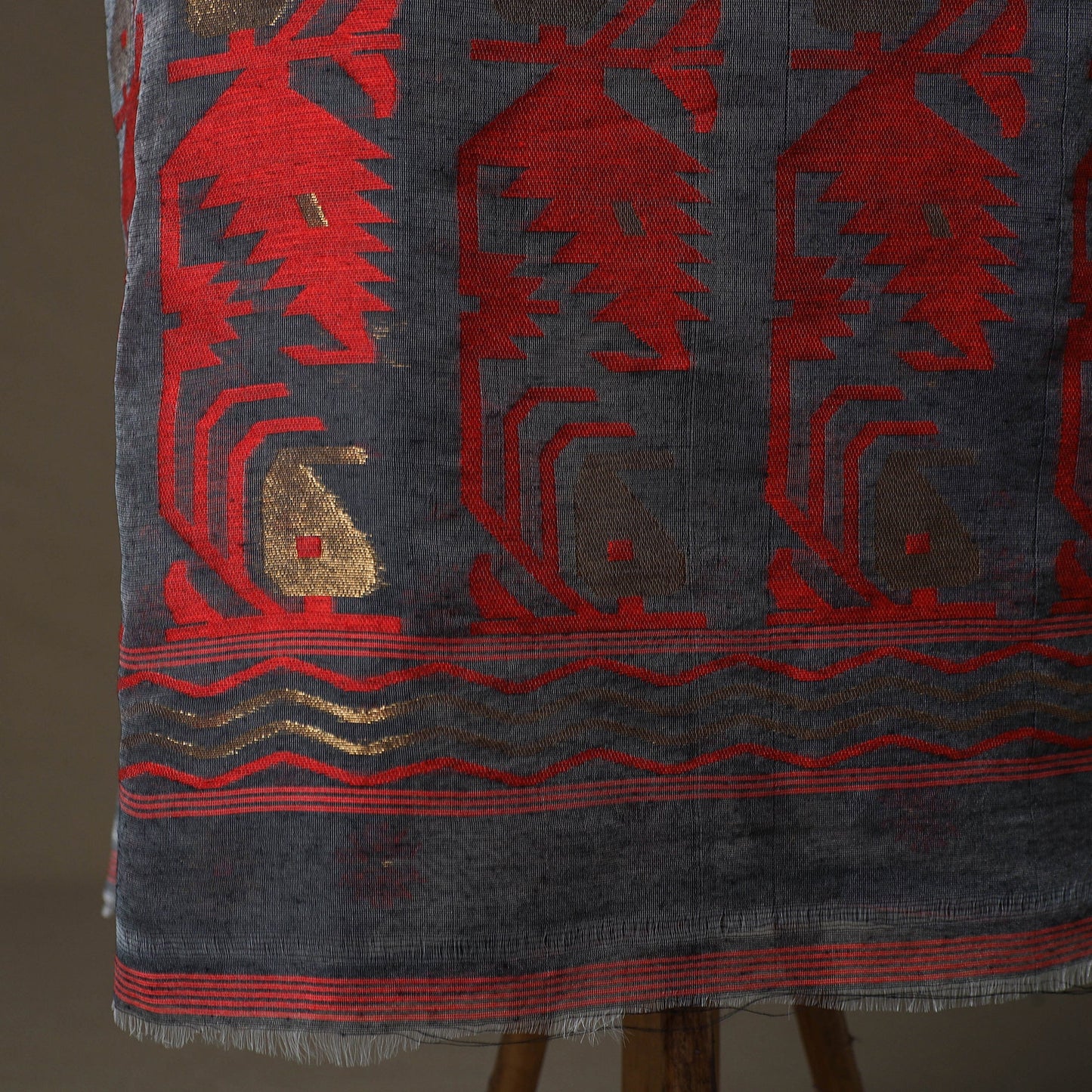 Phulia jamdani silk cotton 2pc unstitched dress material 08