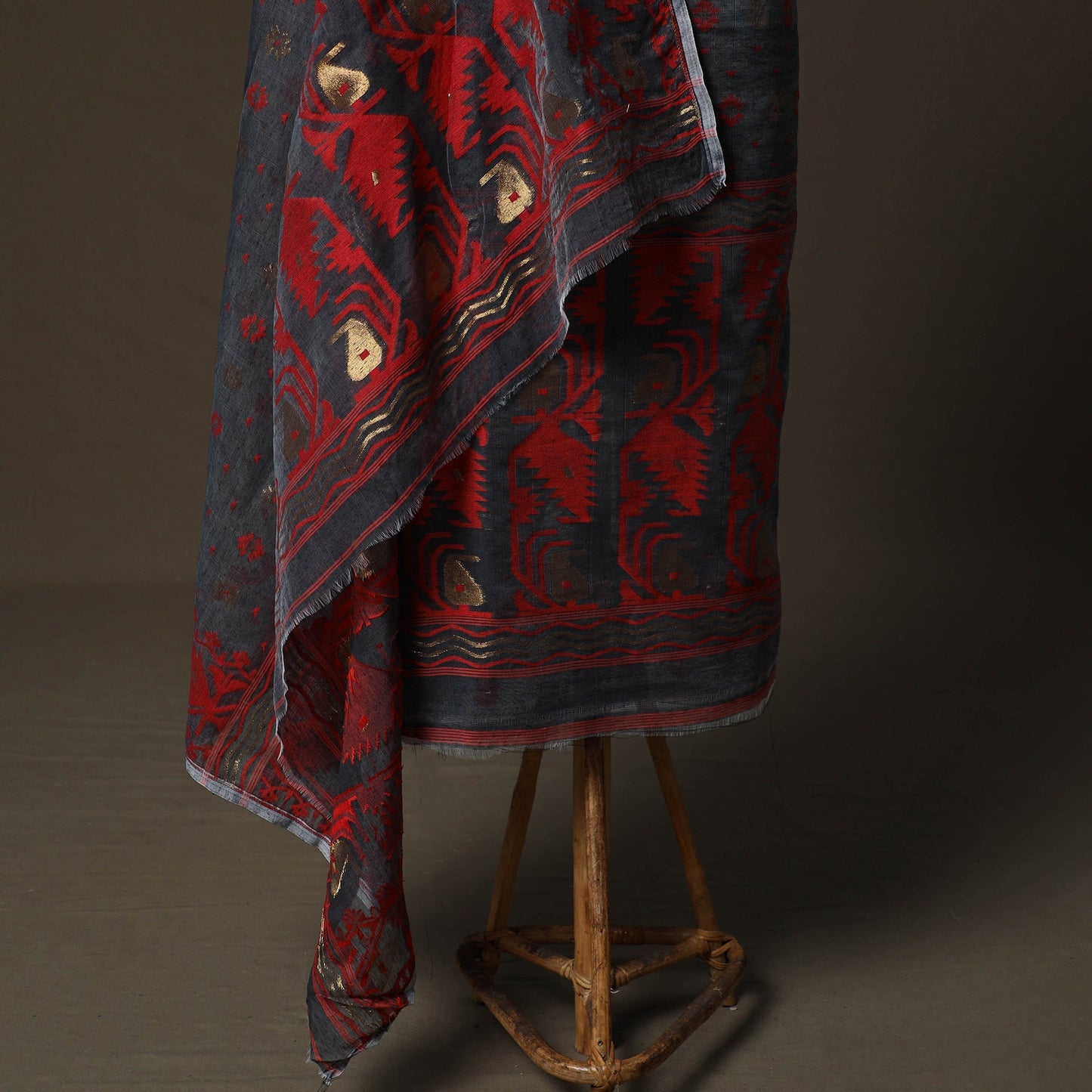 Phulia jamdani silk cotton 2pc unstitched dress material 08