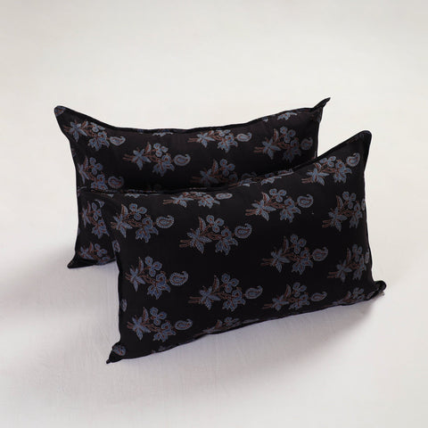 Black - pillow cover (set of 2) 05 - handcrafted