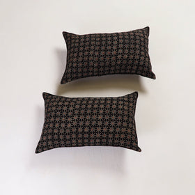 Black - pillow cover (set of 2) 08 - handcrafted