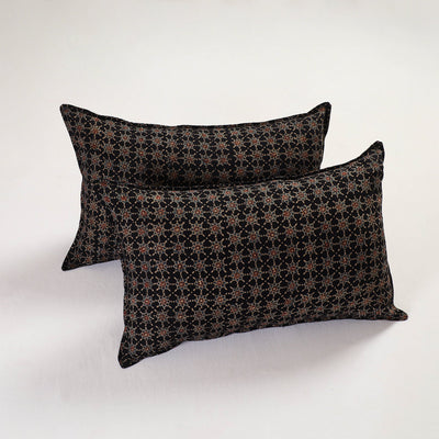 Black - pillow cover (set of 2) 08 - handcrafted