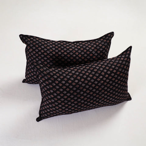 Black - pillow cover (set of 2) 10 - handcrafted
