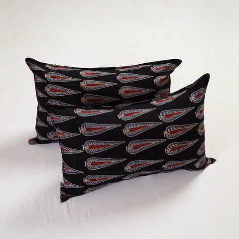 Black - pillow cover (set of 2) 16 - handcrafted