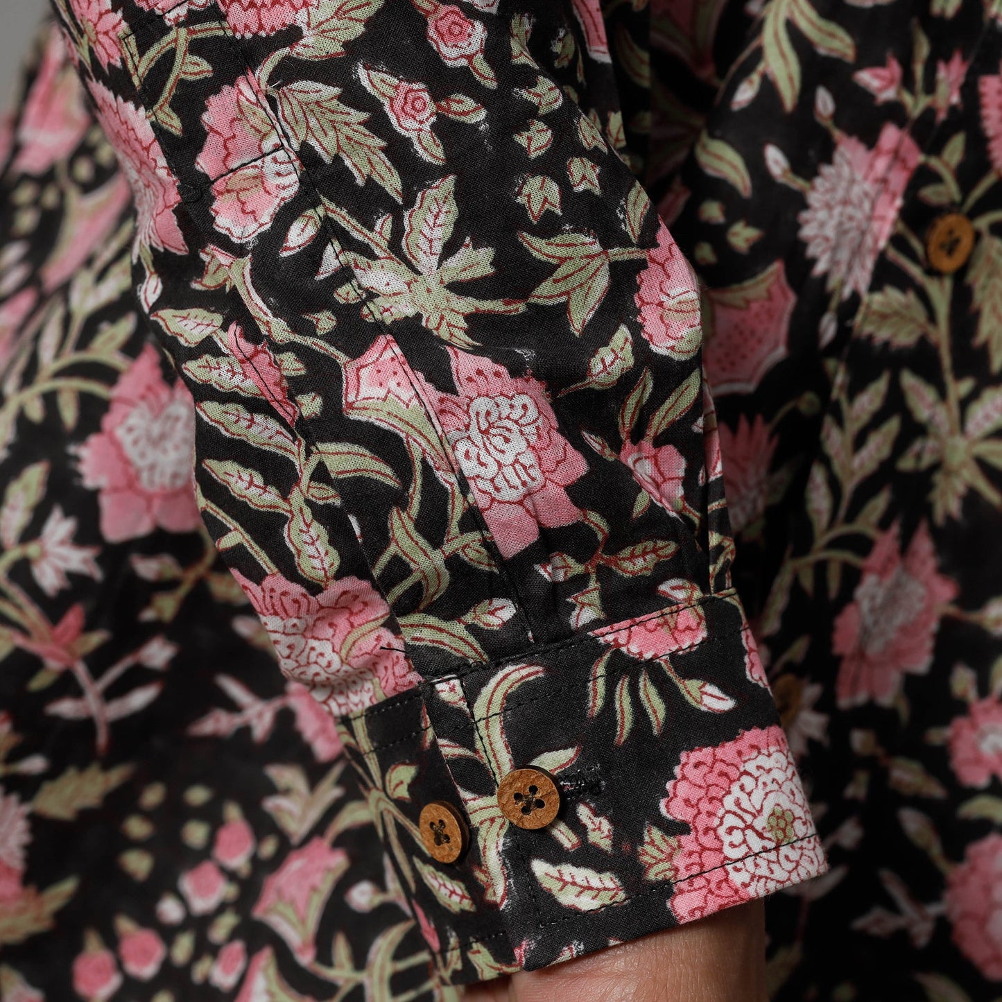  Sanganeri Block Printing Cotton Men Full Sleeve Shirt 