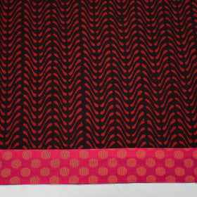 Shop Red Pipad Block Printed Cotton Blouse Piece 
