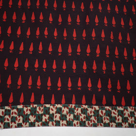 Shop Red Pipad Block Printed Cotton Blouse Piece