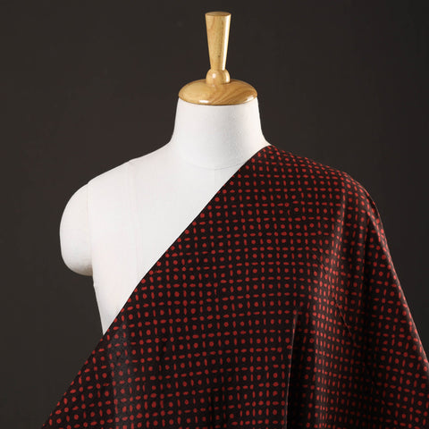 Black - pipad printed cotton fabric - handcrafted