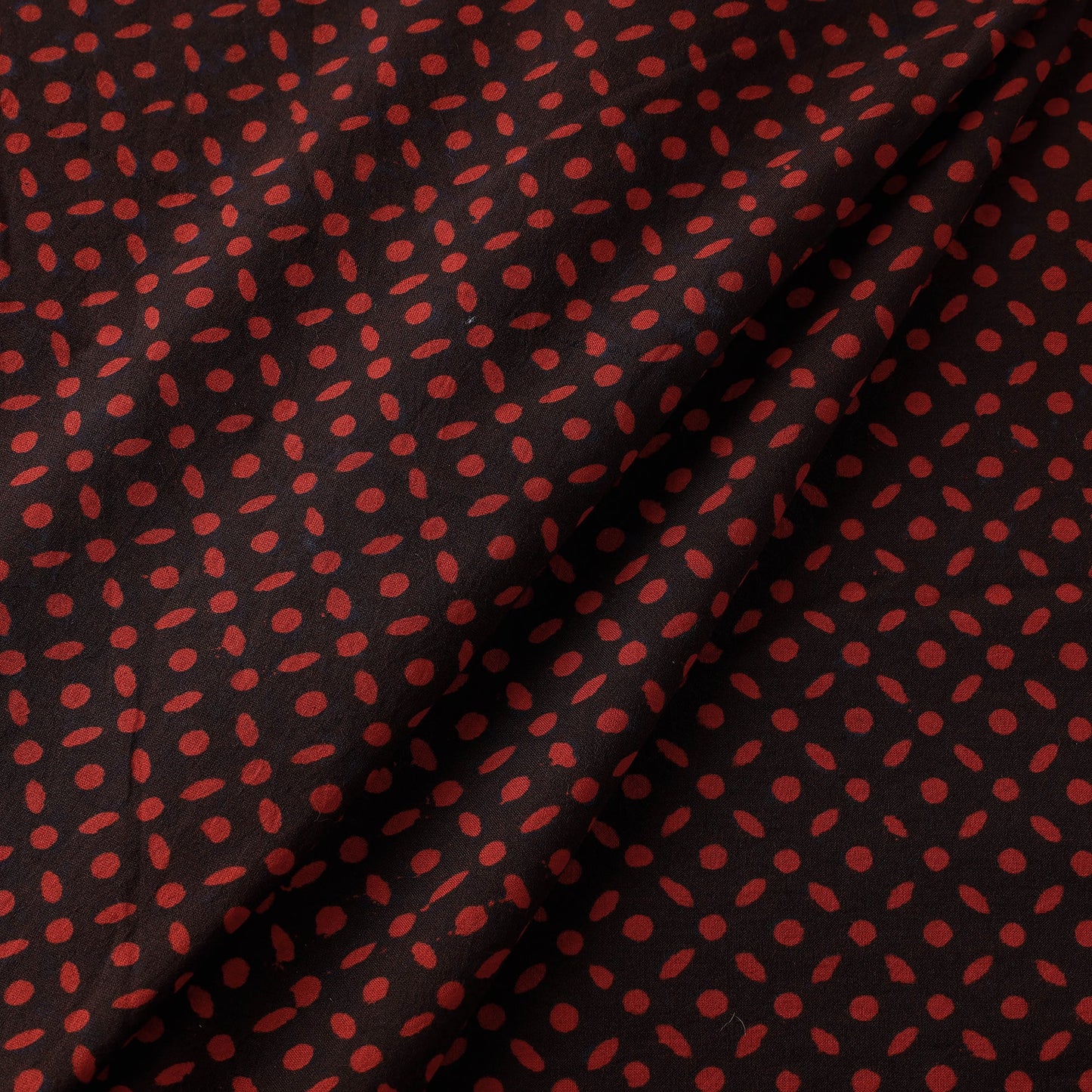 Black - pipad printed cotton fabric - handcrafted