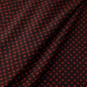 Black - pipad printed cotton fabric - handcrafted