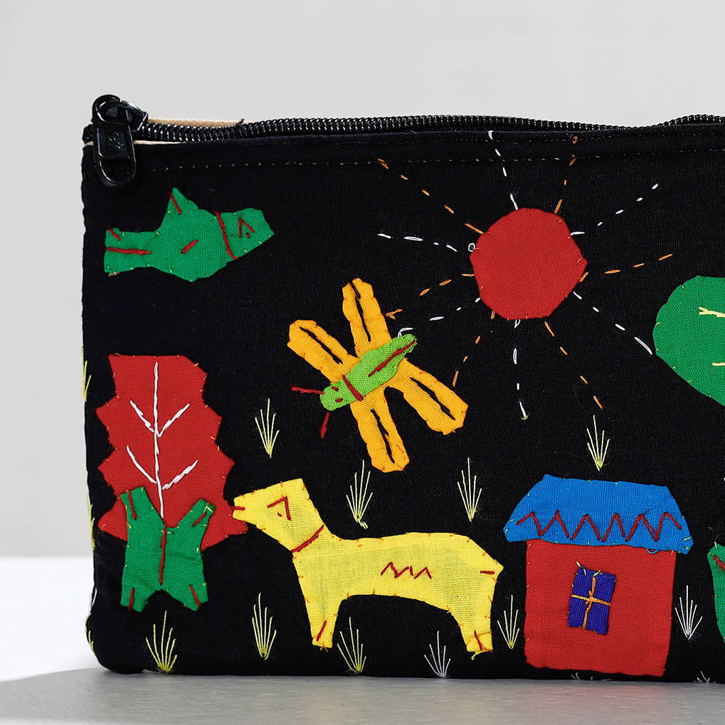  Pipli Applique Work Cotton Cosmetic Pouch 