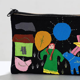  Pipli Applique Work Cotton Cosmetic Pouch 