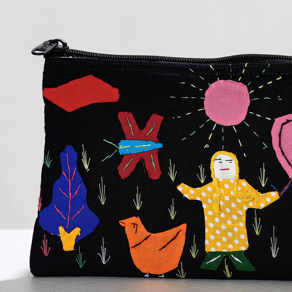  Pipli Applique Work Cotton Cosmetic Pouch 