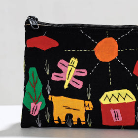  Pipli Applique Work Cotton Cosmetic Pouch 