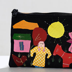  Pipli Applique Work Cotton Cosmetic Pouch 