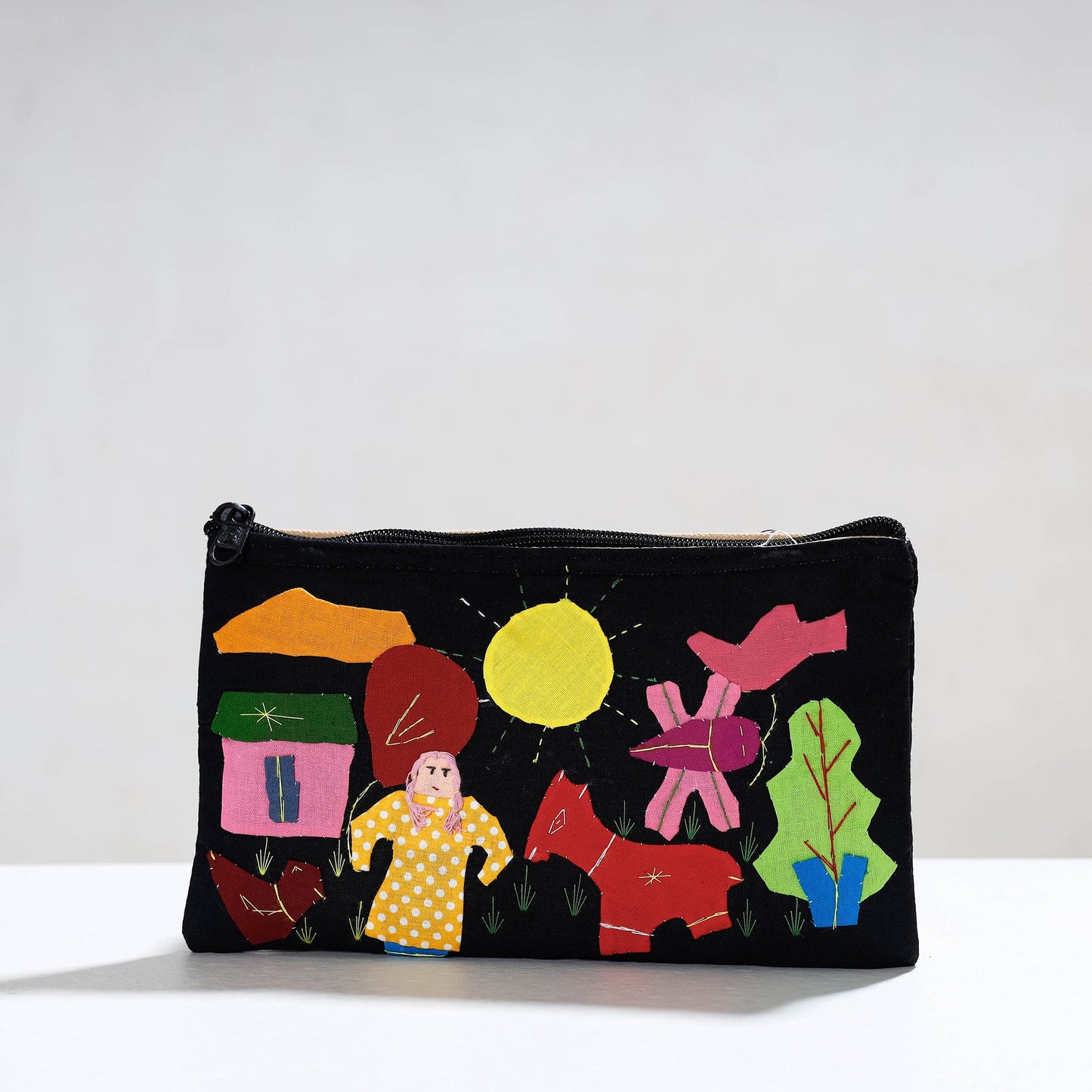  Pipli Applique Work Cotton Cosmetic Pouch 