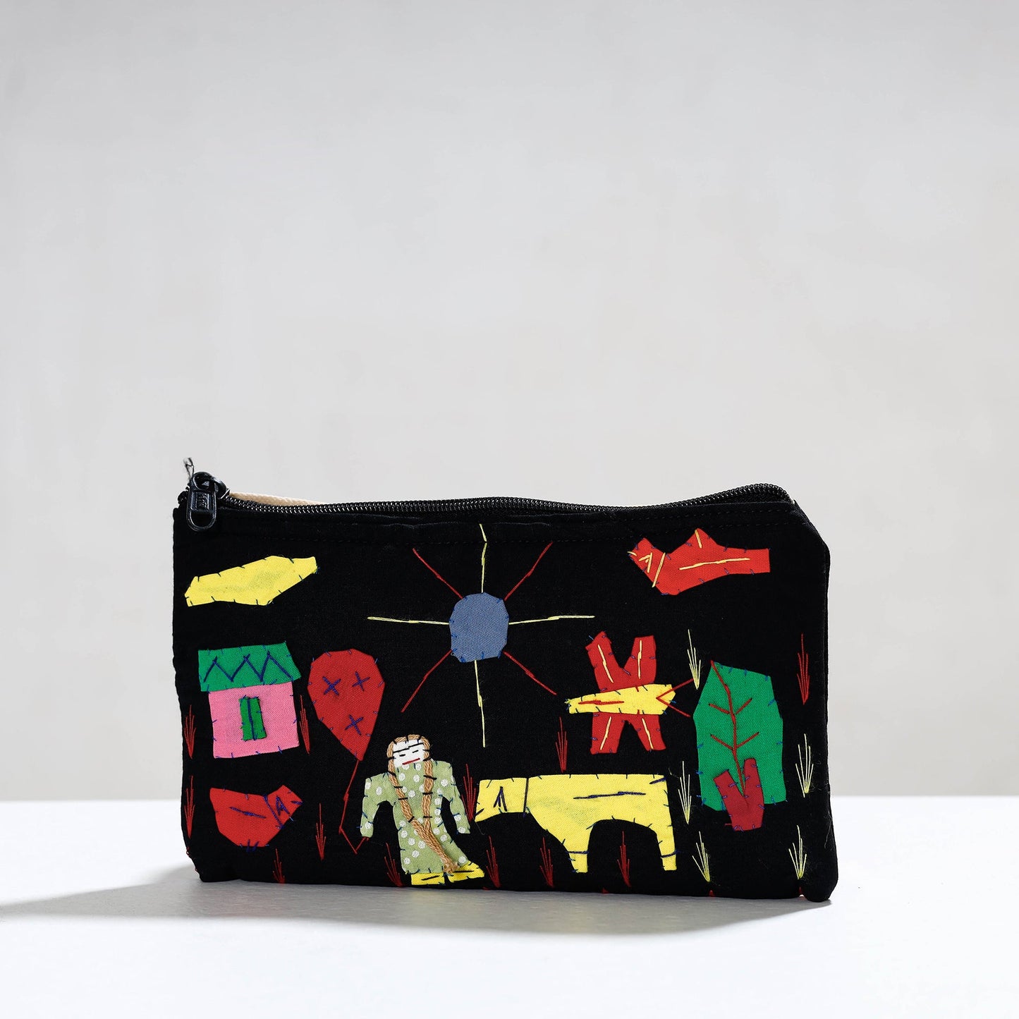  Pipli Applique Work Cotton Cosmetic Pouch 
