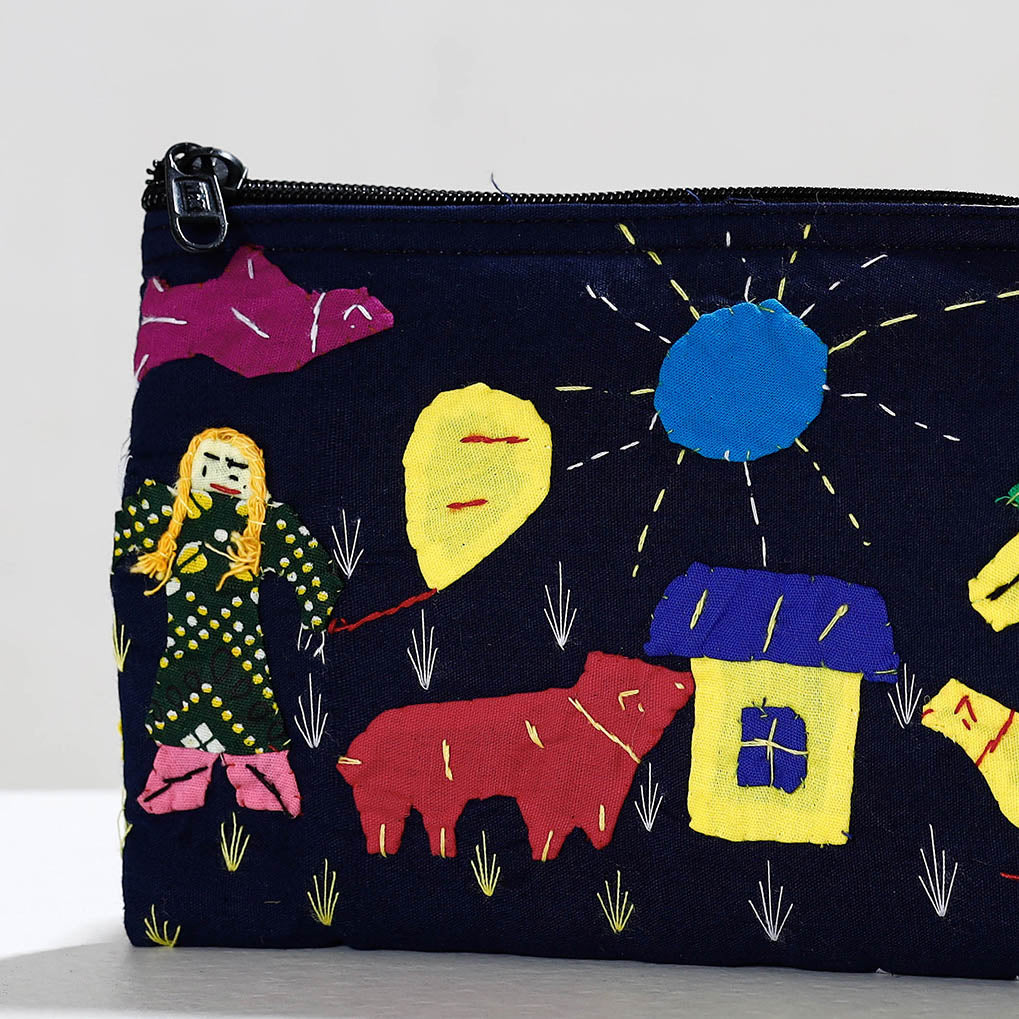  Pipli Applique Work Cotton Cosmetic Pouch 