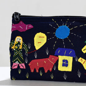  Pipli Applique Work Cotton Cosmetic Pouch 