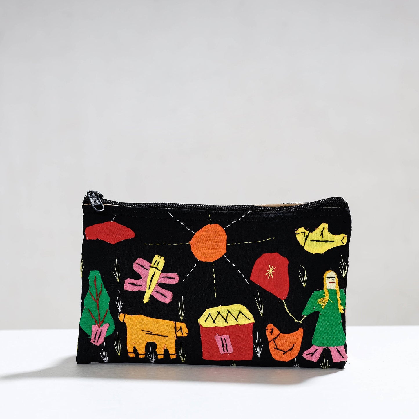  Pipli Applique Work Cotton Cosmetic Pouch 