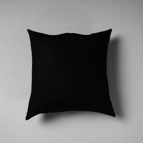 Black Pipli Applique Work Cotton Cushion Cover