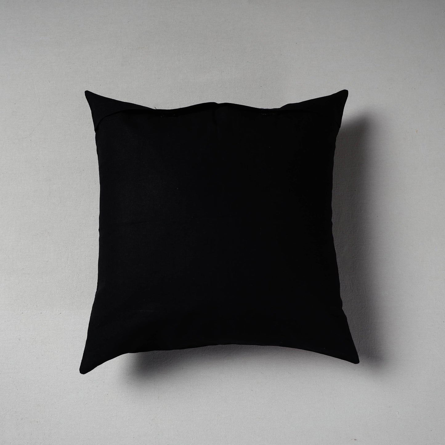 Black Pipli Applique Work Cotton Cushion Cover 