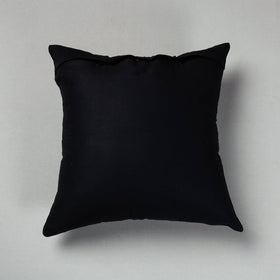 Black Pipli Applique Work Cotton Cushion Cover 